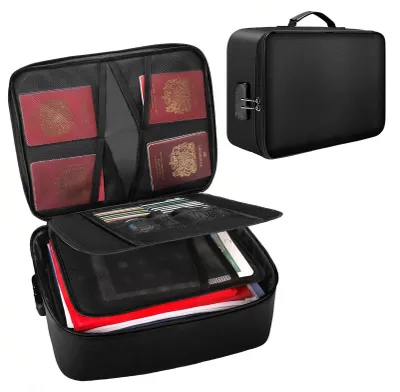 Obrázok produktu pre Organizér na dokumenty so zámkom a zipsom, 36 x 27 x 10 cm