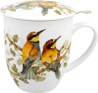 Produktbild von DUO World of Birds 400 ml Becher mit Teesieb EUROPEAN BEE-EATER New Bone China Porzellan