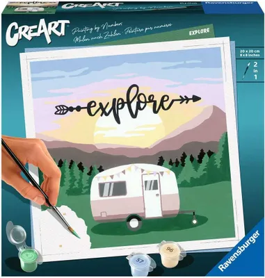 Immagine prodotto di Ravensburger CreArt Explore, Malen nach Zahlen, Malset, Malvorlage, Malen, 20271