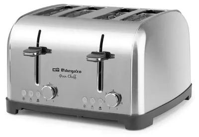 Zdjęcie produktu dla Orbegozo TO 8050, 4 kaw., Srebrny, Stal nierdzewna, Przyciski, Obrotowy, Poziom, 1700 W, 1500 – 1700 W