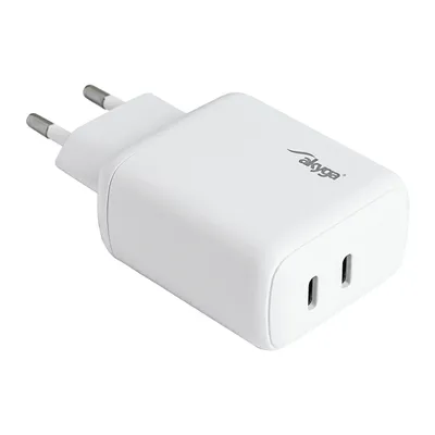 Zdjęcie produktu dla Ładowarka USB AK-CH-19 2x USB-C PD 5-12V / max. 3A 40W Quick Charge 3.0