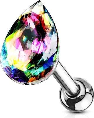 Produktbild von Helix & Tragus Ohr Piercing „Tropfen“ Vitrail Medium