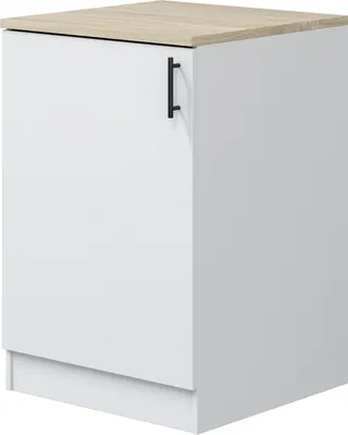Zdjęcie produktu dla Unterschrank >KIRA< in Weiß glänzend/Mattweiß - 60x90x60 (BxHxT)