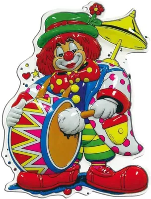 Produktbild von Wandbild Clown mit Trommel, Höhe ca. 60 cm, Wand-Deko, Dekoration