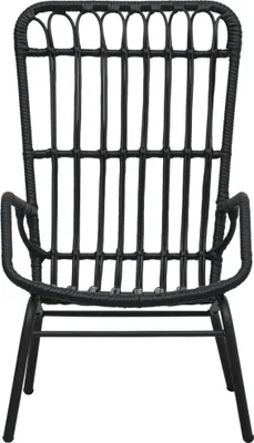 Produktbild von vidaXL Gartenstuhl Poly Rattan Schwarz