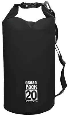 Produktbild von Famanu Drybag 20 Liter - Wasserfest mit Schulterriemen - Schwarz
