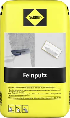 Produktbild von SAKRET Feinputz 10 kg Sack Naturweiß