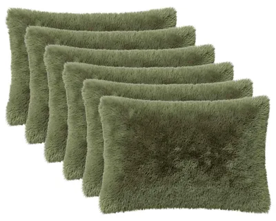 Produktbild von vidaXL Kissenbezug 6 pcs HEERLEN Grün 30 x 50 cm PV Fleece