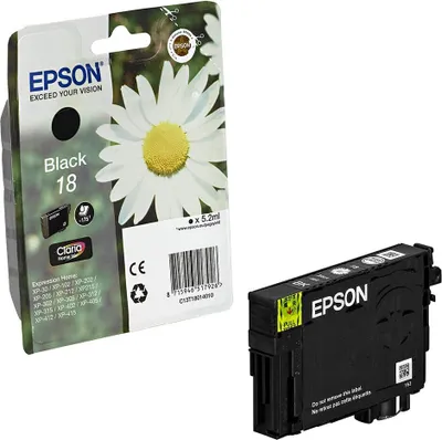 An Epson ink cartridge and its packaging are shown.