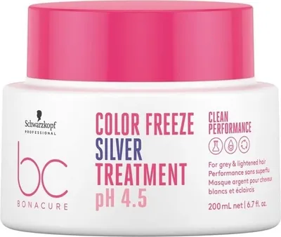 Zdjęcie produktu dla Schwarzkopf Professional BC Bonacure Color Freeze Silver Treatment pH 4.5 Clean Performance maska o działaniu neutralizującym żółte odcienie 500 ml