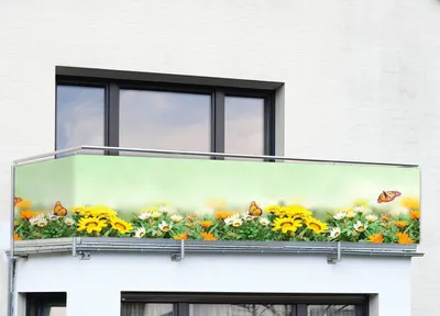 Zdjęcie produktu dla Osłona na balkon w motyle, 5 m x 85 cm