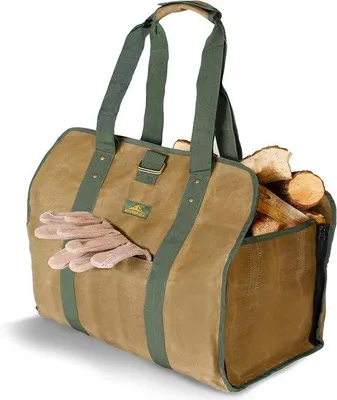 Produktbild von Famanu Holzträger für Kaminholz - Tragetasche mit Griffen