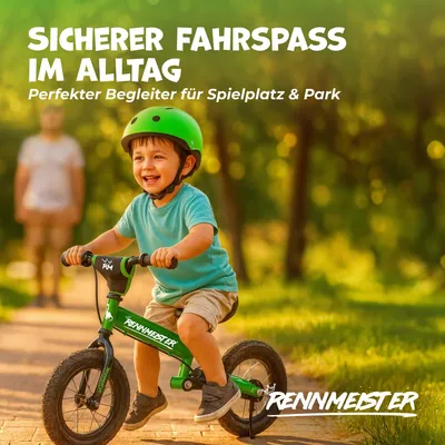 Produktbild von RENNMEISTER Kinderlaufrad mit Bremse Grün