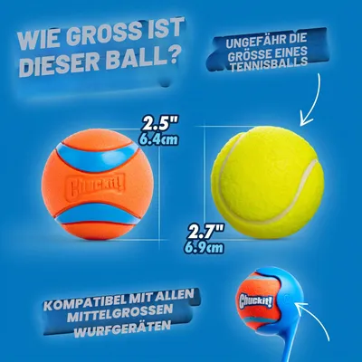 Productafbeelding van Chuckit! Ultra Ball, 1-pack, maat: M (terugslagbal, ter grootte van een tennisbal)