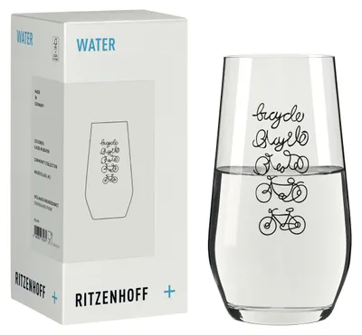 Immagine prodotto di Bicchiere da acqua Ritzenhoff Radsport, capacità 425 ml, vetro di cristallo, design Hasbi Mubarok