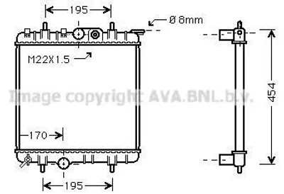 Produktbild von PRASCO PE2188 Kühler Wasserkühler Motorkühler passend für PEUGEOT 206 Schrägheck (2A/C)