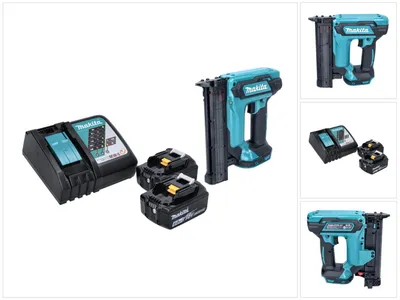 Obrázek produktu pro Akumulátorová svislá hřebíkovačka Makita DFN 350 RG 18 V 15 - 35 mm + 2x akumulátor 6,0 Ah + nabíječka