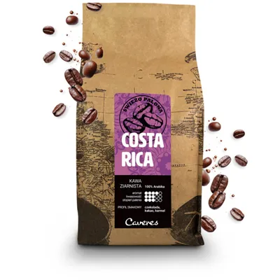 Zdjęcie produktu dla Świeżo palona kawa ziarnista Caveres Costa Rica 1kg do ekspresu, 100% Arabica, Rzemieślnicza Palarnia Kawy Premium