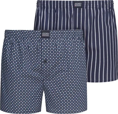 Produktbild von Jockey Herren Web-Boxershorts, 2er-Pack – Everyday Woven Boxer, Eingriff, Baumwolle Blau XL