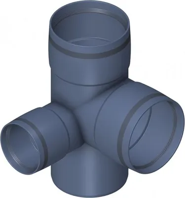 Produktbild von PoloPlast POLO KAL XS Doppelabzweig DN 110/75/110, 87,5 Grad, Eck