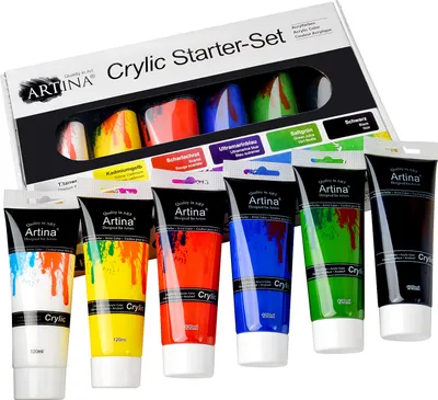 Produktbild von Artina Farbset Acrylfarbenset 6 x 120 ml