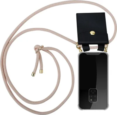 Obrázek produktu pro Cadorabo Pouzdro pro Huawei MATE 20 Ochranné pouzdro v růžové barvě Řetízek na mobilní telefon Silikonová šňůrka Odnímatelné pouzdro