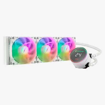 Image de UNYKAch AquaStorm White 360, Kit de refroidissement liquide, 12 cm, Blanc