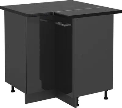 Produktbild von Eckunterschrank Vicco R-Line Anthrazit Hochglanz 75.6 cm , AP Anthrazit, Model 53605