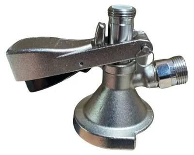Immagine prodotto di Testa del rubinetto, chiusura del fusto, raccordo piatto, uscita superiore (rubinetto della cantina)