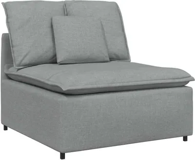 Zdjęcie produktu dla Modułowy moduł centralny sofy z poduszkami Jasnoszary 100 cm