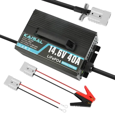 Image de Chargeur LiFePO4 - 14,6 V, 40 A - Pour batterie lithium 12 volts - Camping-car, bateau, énergie solaire