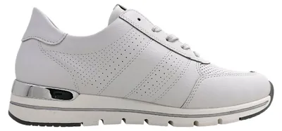 Imagen del producto de Zapatos deportivos para mujer, tipo botín, con cordones, color blanco, para uso diario
