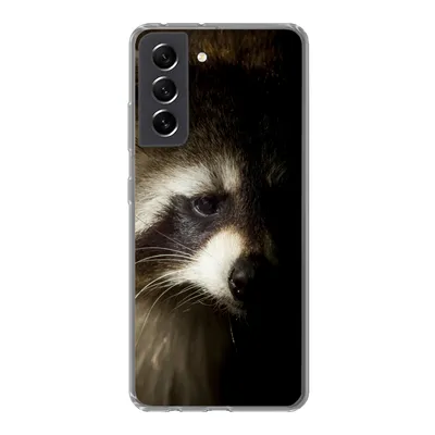 Produktbild von MuchoWow® Handyhülle Schutzhülle Hülle für Samsung Galaxy S21 FE Waschbär - Wilde Tiere - Schwarz Silikon Softcase Handy Hülle - Mobiltelefonhülle