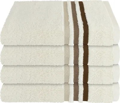 Produktbild von Schiesser Frottier Handtuch Skyline Color im 4er Set | 100% Baumwolle aus nachhaltiger Produktion | saugstark, weich, farbecht | 50x100cm | Creme