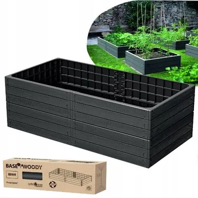 Image de NABBI Lit surélevé en plastique IBWR - anthracite