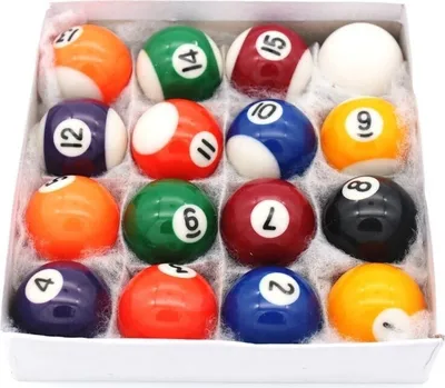 Produktbild von Pegasi Billardkugeln Set - 16 Stück - 48mm-Billardkugel - Für kleinere Billardtische - Komplettset - Set Billard Tischkugeln - Poolkugeln - Snookerkugeln - Billardballs - Phenolharz