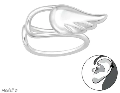 Produktbild von Ear Cuff Ohrklemme Silber 925: Ohrring ohne Loch Modell 3