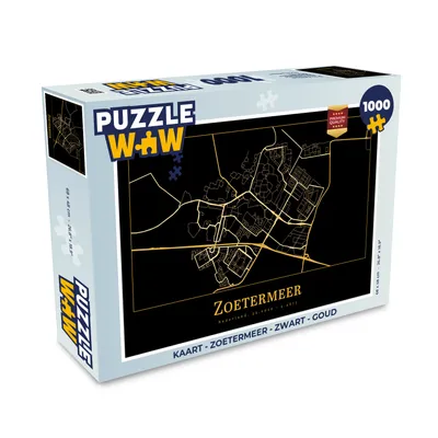 Obrázek produktu pro MuchoWow MuchoWow® Puzzle 1000 ks Karta - Zoetermeer - černá - zlatá