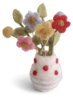 Produktbild von Kleine Vase aus Filz mit Blumen
