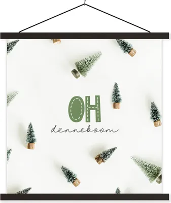 Produktbild von MuchoWow® Textilposter Winter - Weihnachten - Tannenbaum 60x60 cm mit schwarzem Rahmen - Posteraufhänger