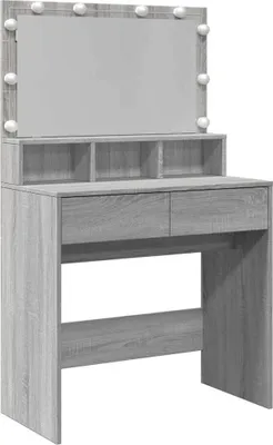 Obrázok produktu pre vidaXL Toaletný stolík s LED osvetlením Grey Sonoma 80x41x134,5 cm