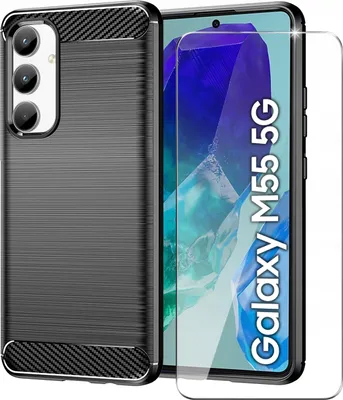 Obrázek produktu pro Pouzdro pro Samsung Galaxy M55 5G Pancerne Carbon CASE + sklo 9H