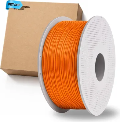 Zdjęcie produktu dla 1x Bambu Lab PETG-HF z szpulą pomarańczowego filamentu 33300 do drukarek 3D 1,75 mm