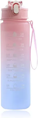 Immagine prodotto di Borraccia con indicatore del tempo, a prova di perdite, capacità 750 ml, ideale per lo sport e l'uso quotidiano