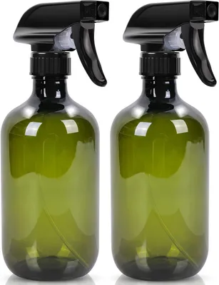 Zdjęcie produktu dla Butelka do spryskiwania roślin - Spryskiwacz do roślin - Do podlewania roślin - Dwie dysze spryskujące - 2 sztuki, pojemność 500 ml - Zielony