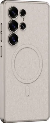 Produktbild von Für Samsung Galaxy S25 Ultra GKK MagSafe Kunstleder Schutz Hülle Case Titan