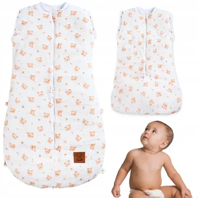 Produktbild von Infantilo Baby-Schlafsack Musselin Sommer 1 TOG Teddybär