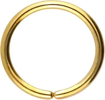 Produktbild von Chirurgenstahl O-Ring - biegbar Gold Innendurchmesser: 6mm + Stabstärke: 0,8mm
