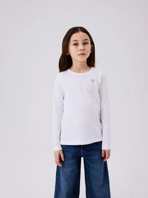 Produktbild von Name It Violine Loose Langarm-t-shirt Weiß 4 Years Mädchen Weiß 4 Years