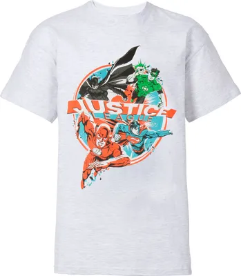Produktbild von DC Comics Justice League T-Shirt für Männer Herren Helden Shirt Oberteil Weiß XL